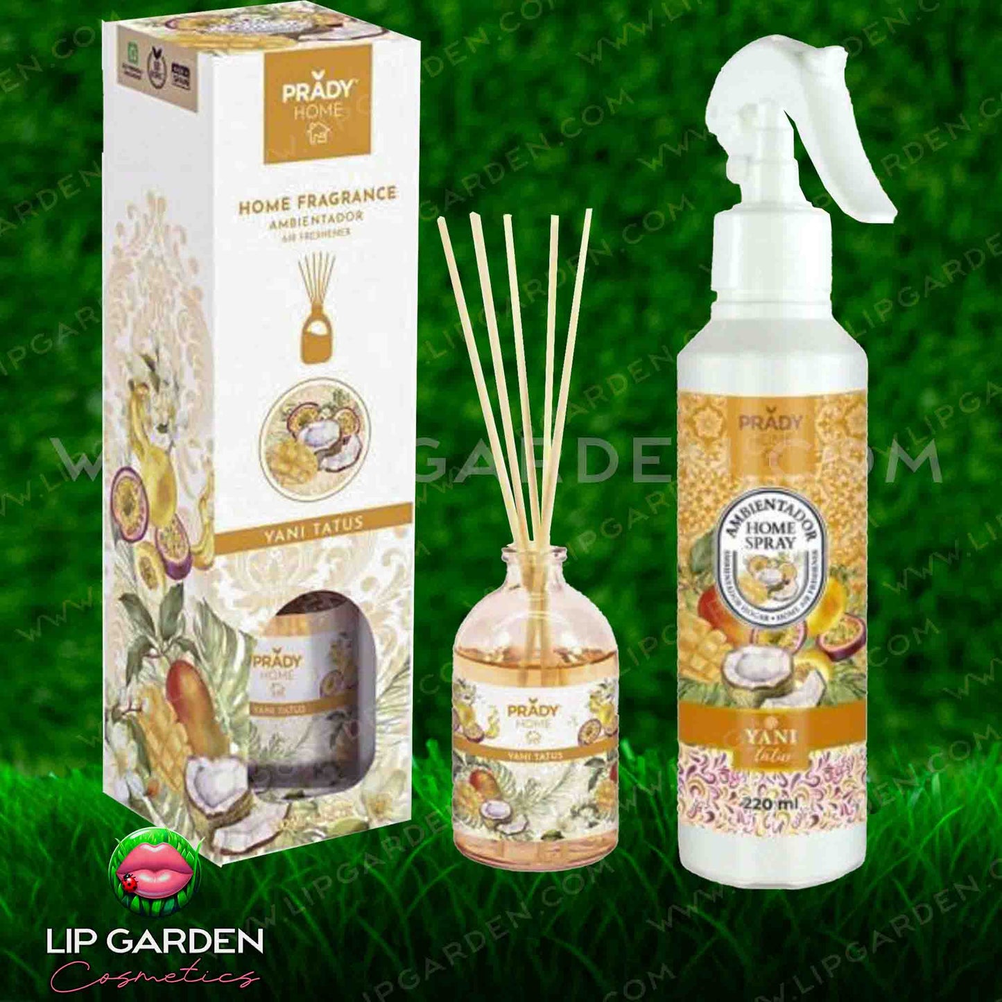 DUO AMBIENTADOR SPRAY Y MIKADO PRADY | AROMAS VARIADOS
