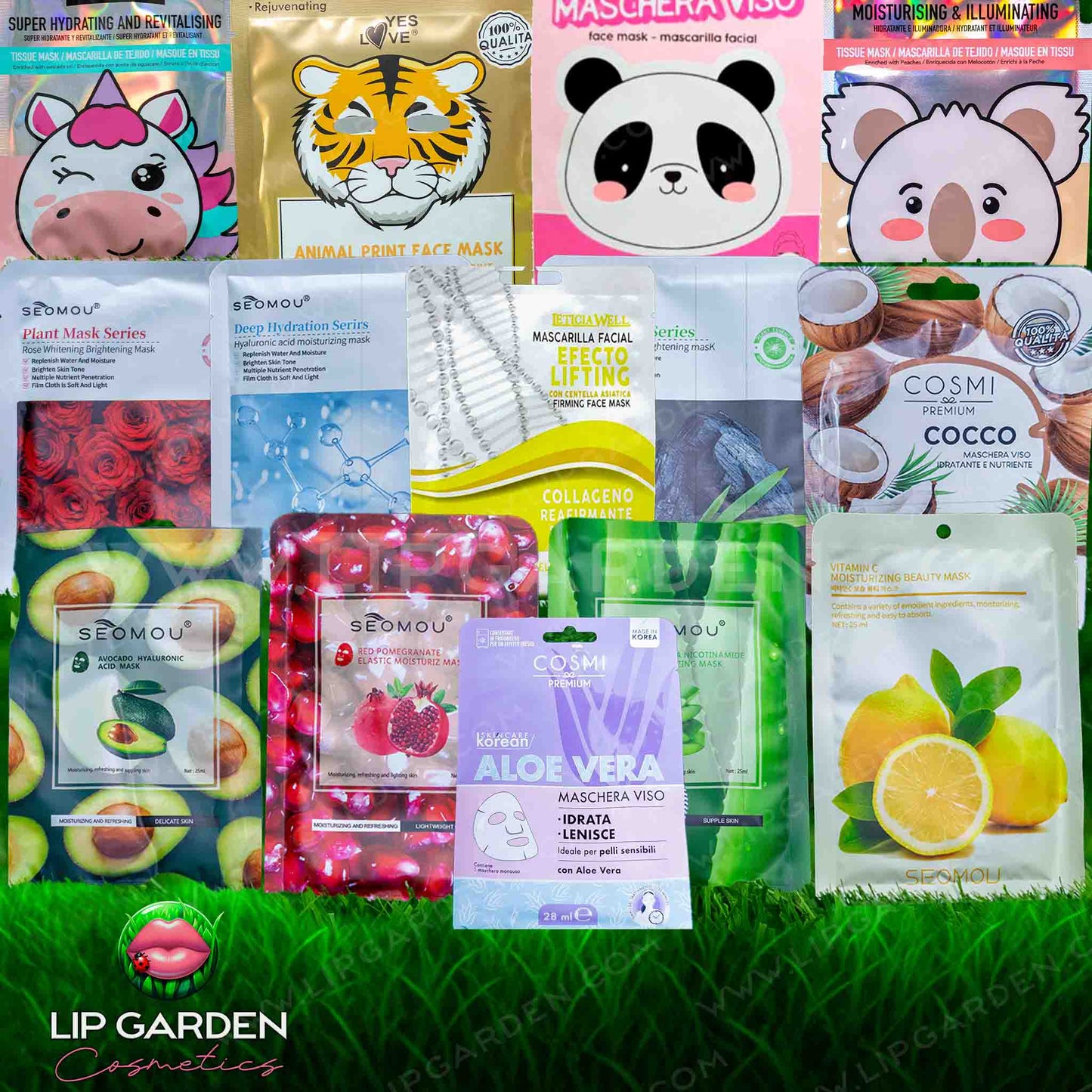 PACK NECESER BEAUTY SORPRESA | 10 PRODUCTOS COSMÉTICOS Y ACCESORIOS DE BELLEZA | LIP GARDEN