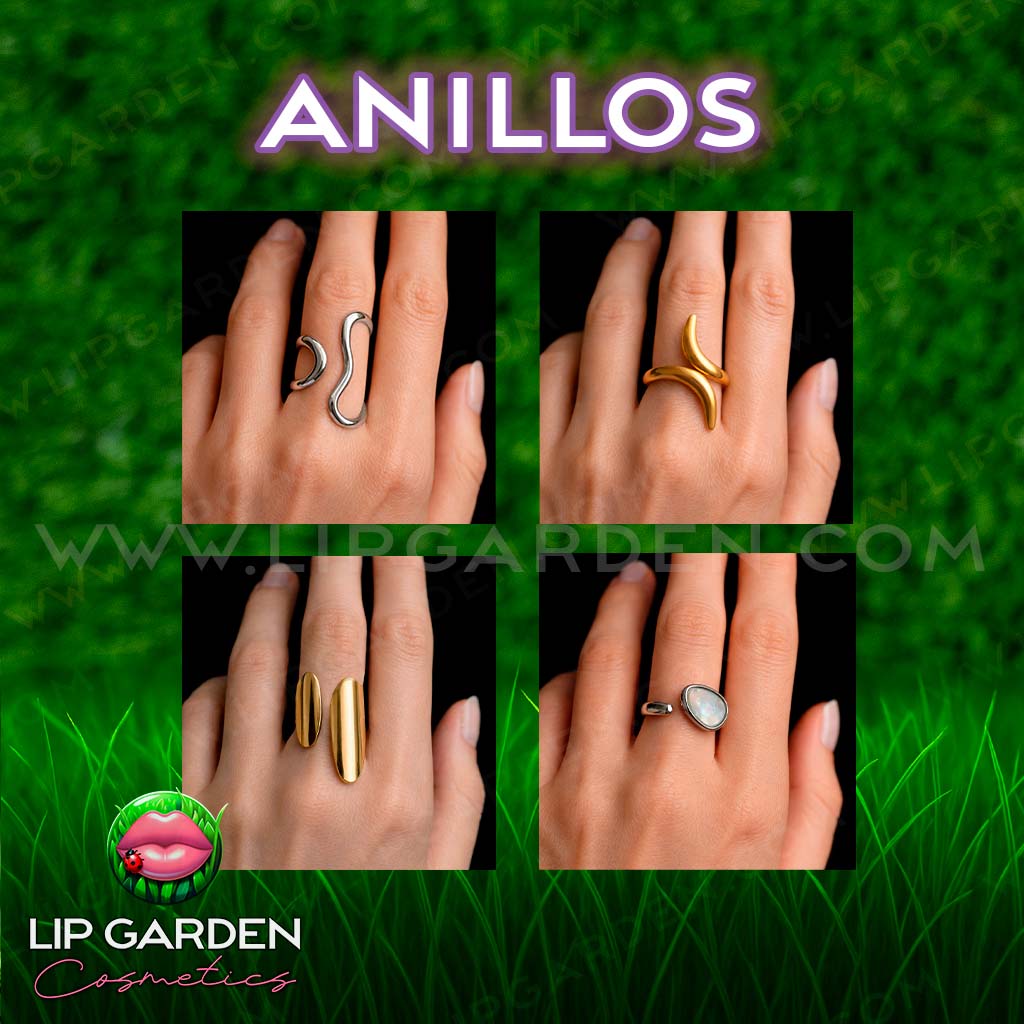 ANILLOS AJUSTABLES ACERO INOXIDABLE | LIP GARDEN