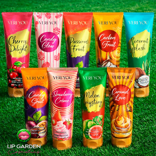 BODY LOTION 250 ML EN 9 AROMAS FRUTALES Y DULCES