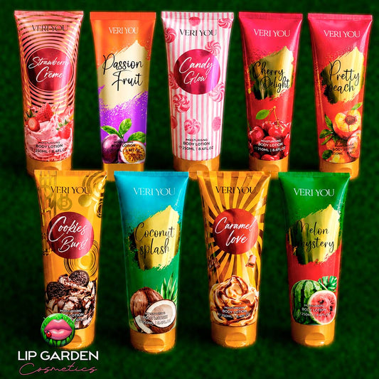 BODY LOTION 250 ML EN 9 AROMAS FRUTALES Y DULCES