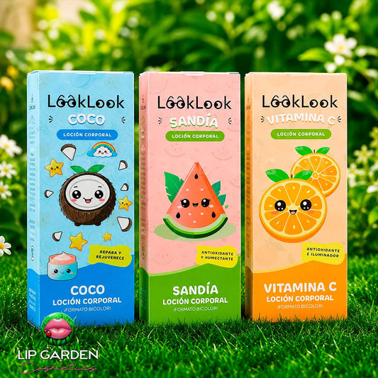 LOCIÓN CORPORAL BICOLOR - LOOK LOOK - DIFERENTES AROMAS - 200 ML
