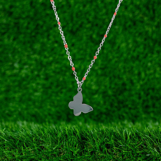COLLAR MARIPOSA CORAL