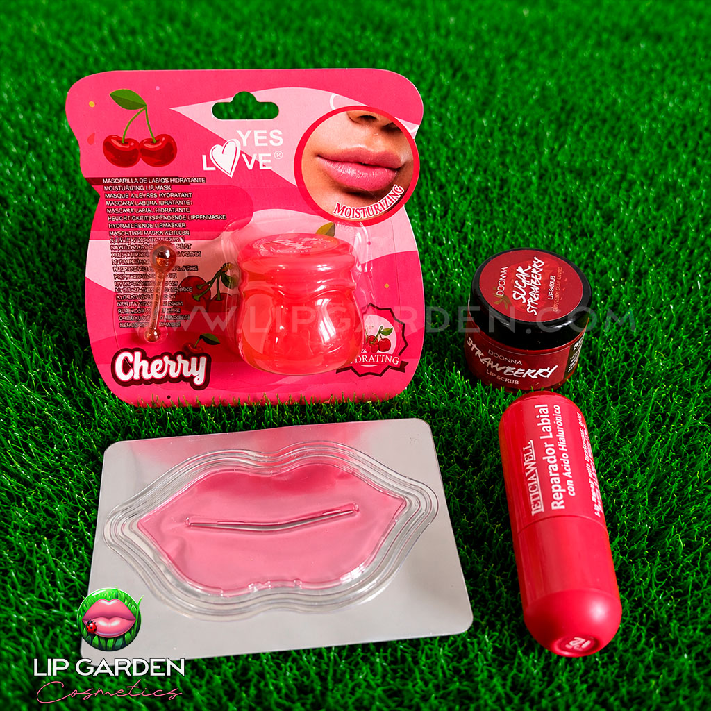 LIP COMBO CUIDADO LABIAL - LIP MASK + EXFOLIANTE + BÁLSAMO REPARADOR