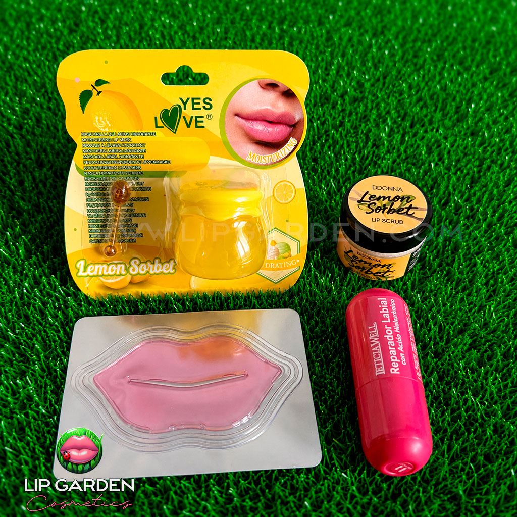 LIP COMBO CUIDADO LABIAL - LIP MASK + EXFOLIANTE + BÁLSAMO REPARADOR