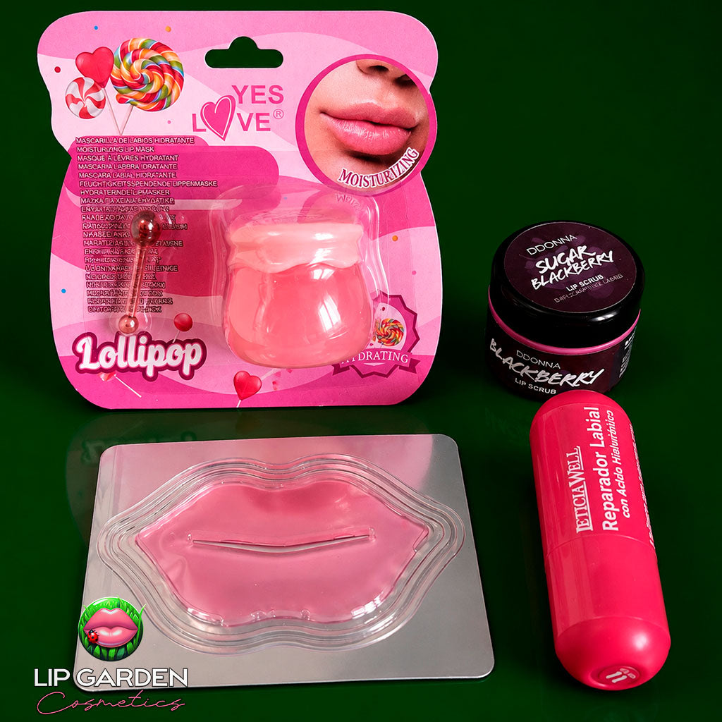LIP COMBO CUIDADO LABIAL - LIP MASK + EXFOLIANTE + BÁLSAMO REPARADOR