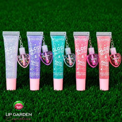 GLITTER LIPGLOSS CON CHARM DE LIP GLOSS MÁGICO CON PH