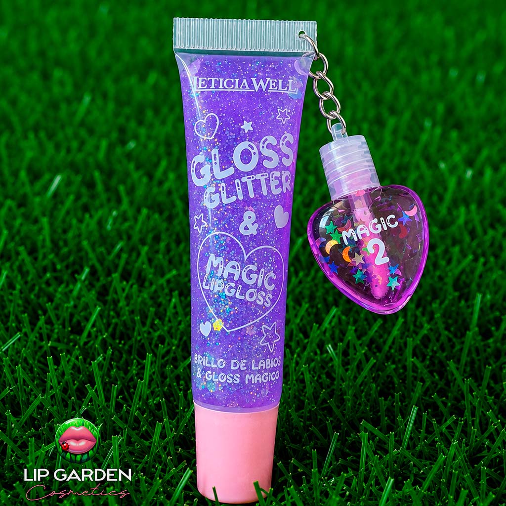 GLITTER LIPGLOSS CON CHARM DE LIP GLOSS MÁGICO CON PH