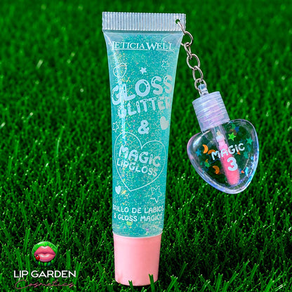 GLITTER LIPGLOSS CON CHARM DE LIP GLOSS MÁGICO CON PH