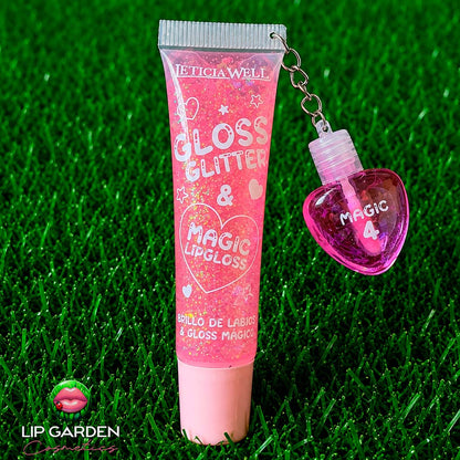 GLITTER LIPGLOSS CON CHARM DE LIP GLOSS MÁGICO CON PH