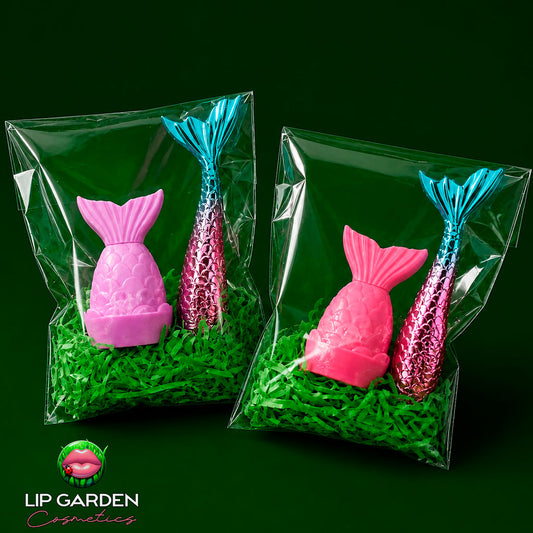LIP COMBO MERMAID -  GLOSS Y BÁLSAMO CON FORMA DE SIRENA - LIP GARDEN