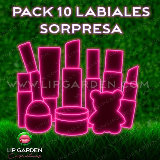 PACK LABIALES SORPRESA | 10 UNIDADES | LIP GARDEN