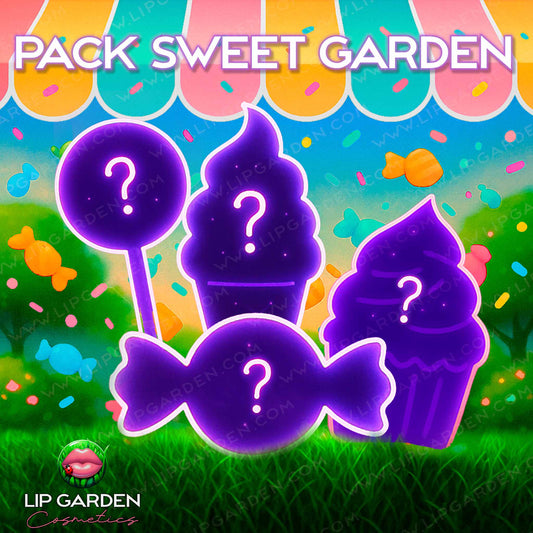 PACK SWEET GARDEN | 4 LABIALES SORPRESA · LIP CANDY SHOP | LIP GARDEN