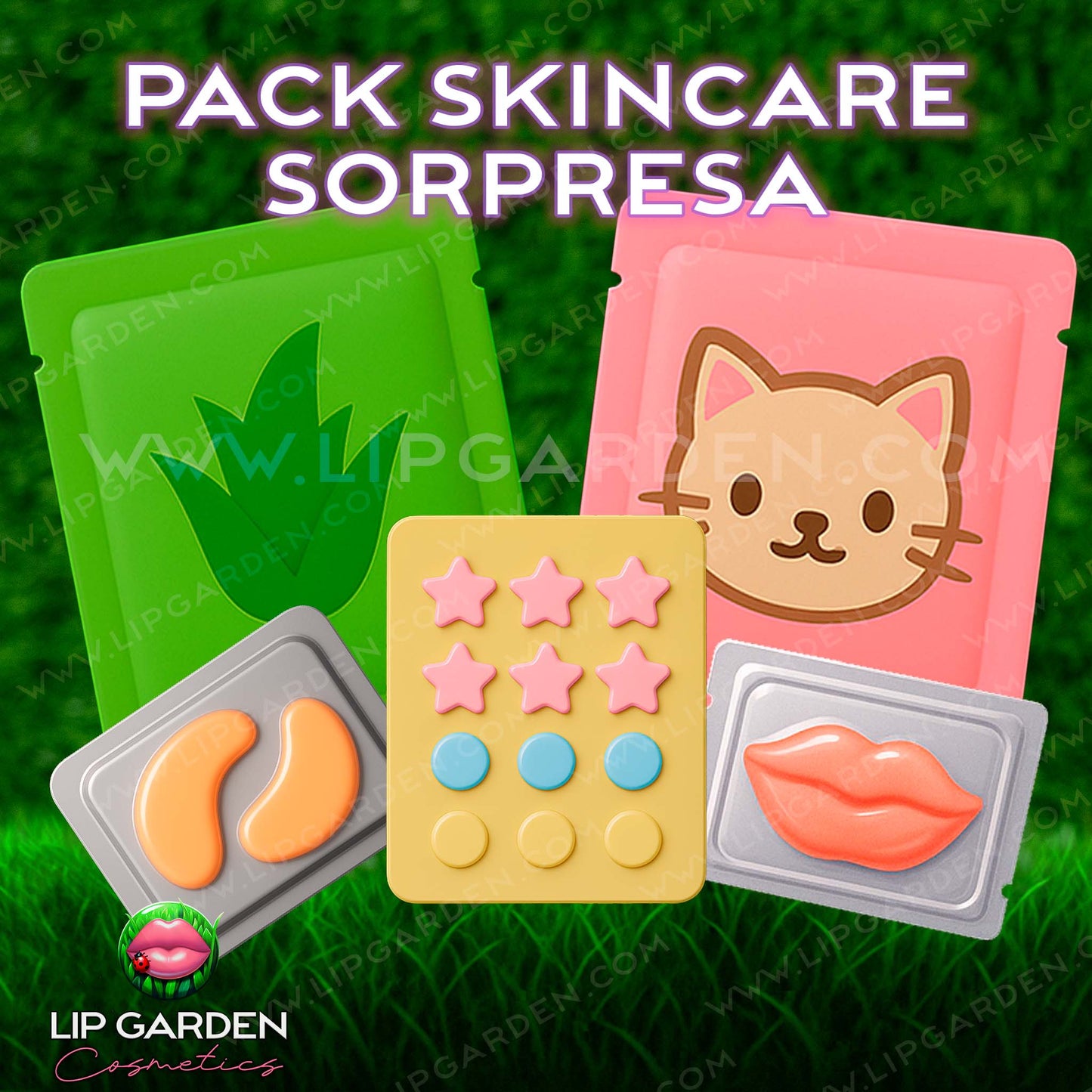 PACK SKINCARE SORPRESA | 5 UNIDADES | LIP GARDEN