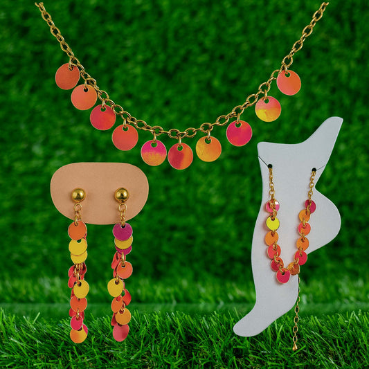 SET HOLOGRAPHIC GLOW ORANGE