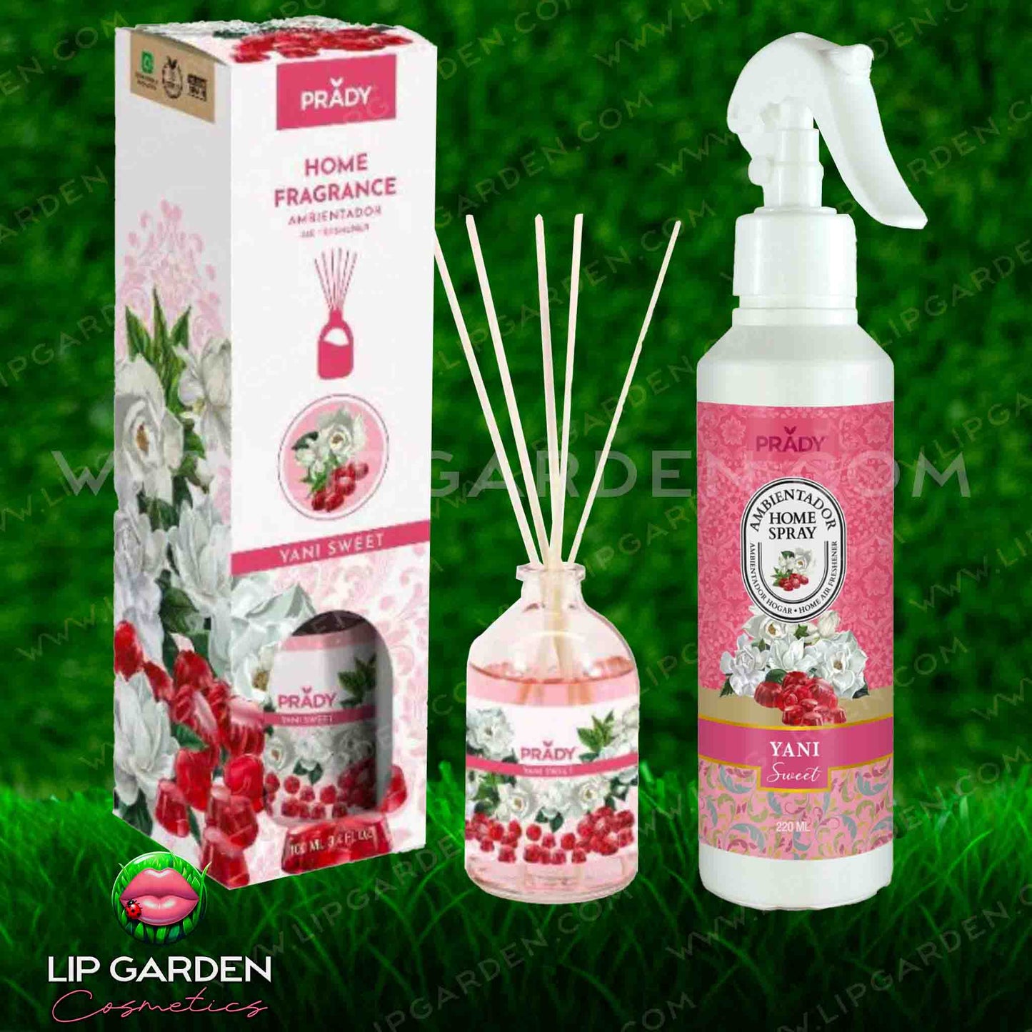 DUO AMBIENTADOR SPRAY Y MIKADO PRADY | AROMAS VARIADOS