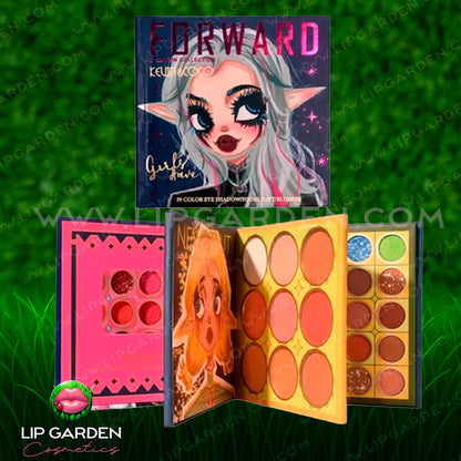 PALETA MAQUILLAJE FORWARD COLOR BOOK - 59 TONOS - SOMBRAS COLORETES E ILUMINADORES