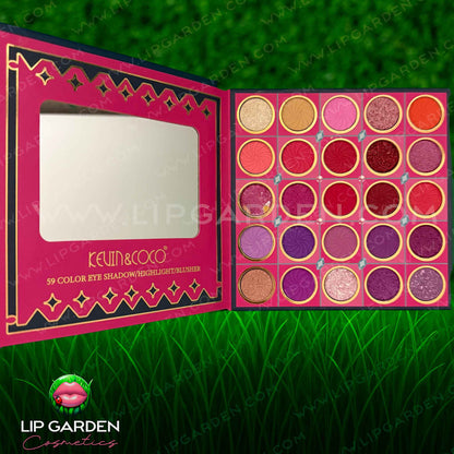 PALETA MAQUILLAJE FORWARD COLOR BOOK - 59 TONOS - SOMBRAS COLORETES E ILUMINADORES