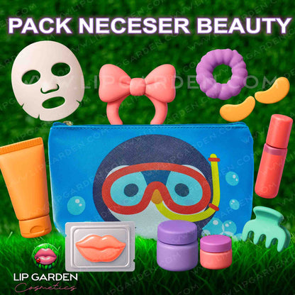 PACK NECESER BEAUTY SORPRESA | 10 PRODUCTOS COSMÉTICOS Y ACCESORIOS DE BELLEZA | LIP GARDEN